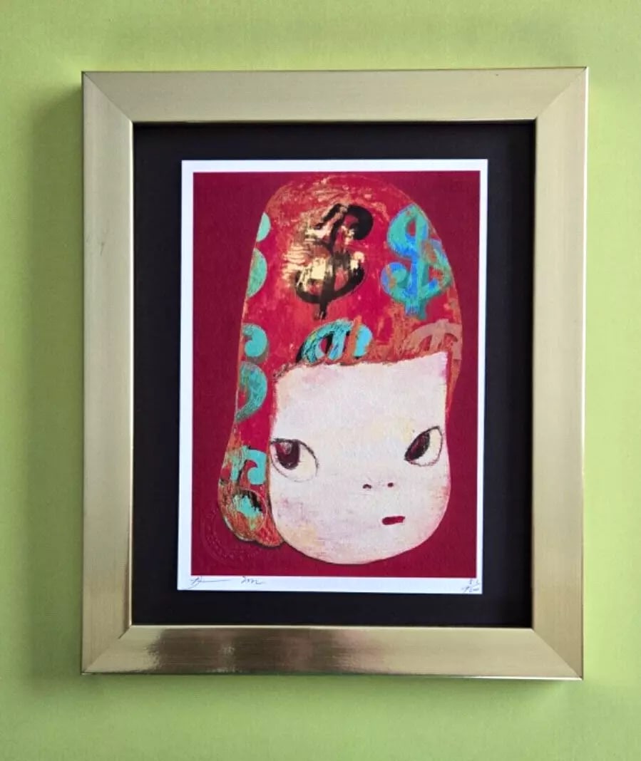 DEATH NYC Signed Original Hand Signed Print Framed LtEd COA Yoshitomo Nara Girl (1 of 2)