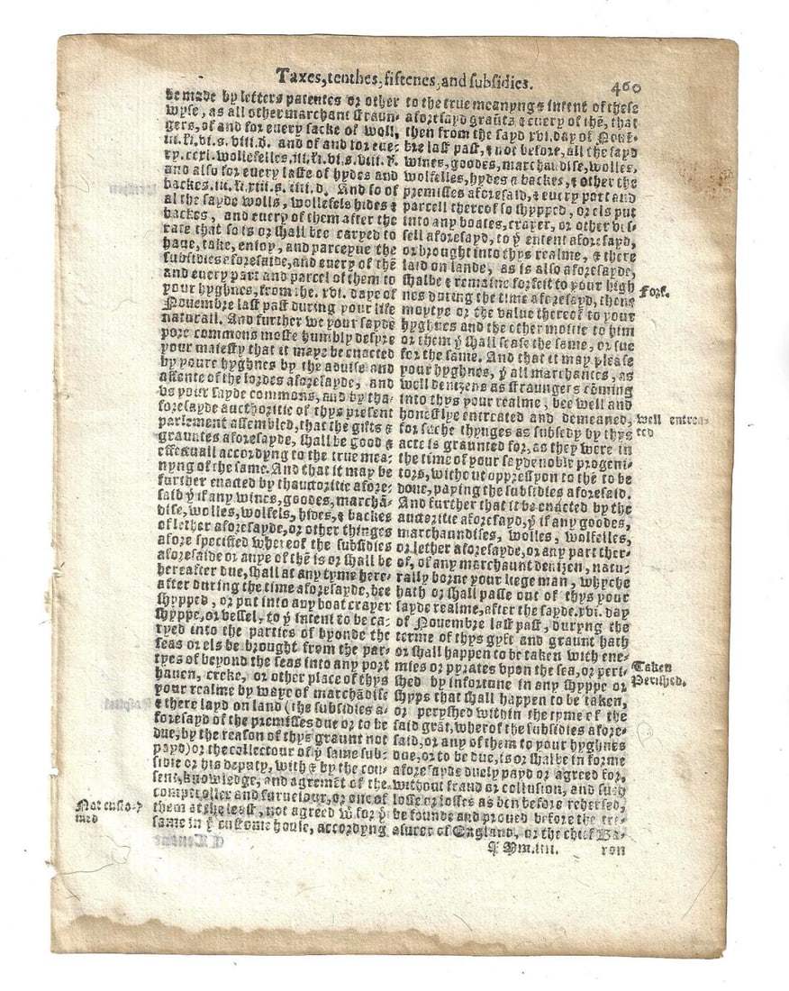 1559 English Law Leaf Taxes Subsidies (1 of 2)