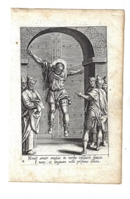1608 Fine Engraving of a Crucifixion