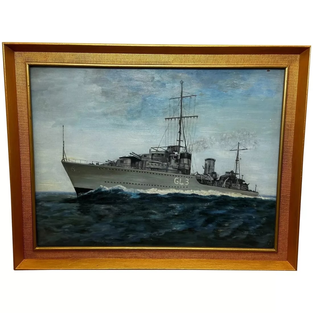 British Oil Painting Marine WW2 Destroyer HMS Tartar Nickname Lucky Tartar: British Oil Painting Marine WW2 Destroyer Ship HMS Tartar Nickname Lucky Tartar 1 Fine British Work of Art Oil Painting Marine WW2 Destroyer Ship HMS Tartar Nickname Lucky Tartar On Patrol. Subject se