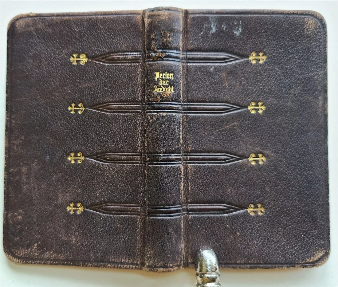 1927 PERLEN DER UNDACHT in GERMAN antique w/ NICE LEATHER BINDING small size (1 of 9)