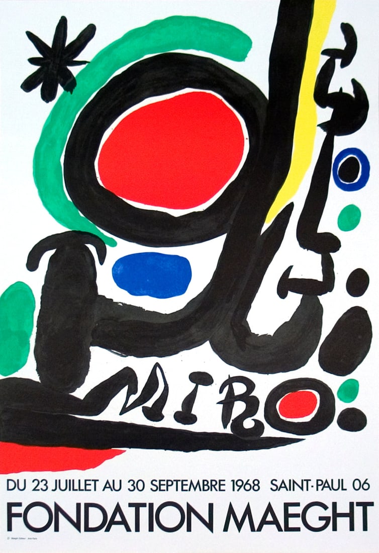 Joan Miro - Foundation Maeght - 1968 Lithograph 29" x 20" (1 of 1)