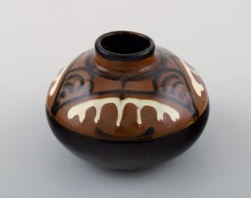 Kähler, Denmark, glazed stoneware vase. 1940s.