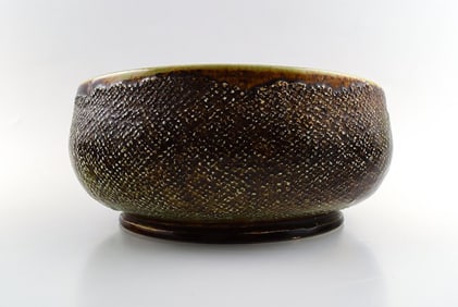Large Swedish unique ceramic bowl.