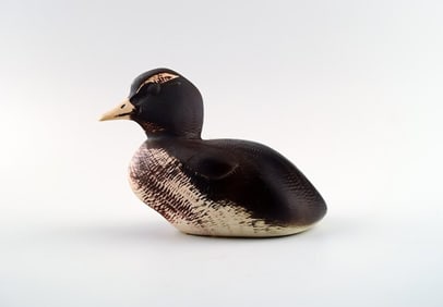 Paul Hoff for Gustavsberg, eider duck in stoneware.