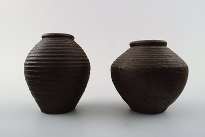 Danish ceramist. Two ceramic vases.