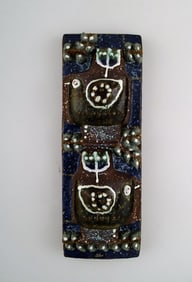Nittsjö wall plaque decorated with birds. 1960's.