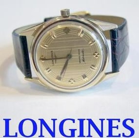 Solid Gold 14k LONGINES GRAND PRIZE Automatic Watch 1960s Cal.340 EXLNT SERVICED