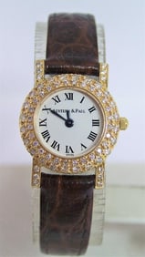 Solid 18k Ladies AUSTERN & PAUL Watch with 1 Ct VS Diamonds* EXLNT