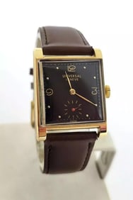Vintage 18k UNIVERSAL GENEVE Mens 17 Jewels Winding Watch 109260 Cal 264* EXLNT