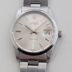 Mens Rolex Oysterdate Precision Ref 6694 34mm Manual Wind 1970s Vintage RA502