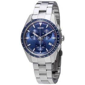 New RADO Hyperchrome Chronograph 45mm Mens Watch R32259203 Blue Dial