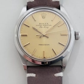 Mens Rolex Oyster Precision 5500 Air King 34m Automatic 1970s Vintage RA493B