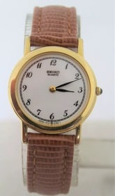 Vintage Ladies 18k Goldplated SEIKO Watch 1F20-OB10* EXLNT* SERVICED