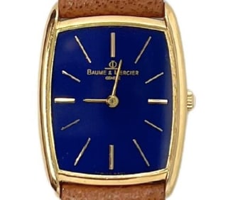 Unisex Solid 18k BAUME & MERCIER Winding Watch c.1980s Ref 37061 EXLNT