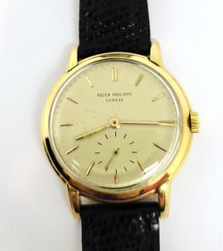 Vintage 18k PATEK PHILIPPE Mens Calatrava Winding Watch Ref 2484* RARE* EXLNT