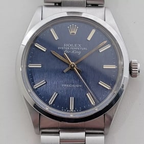 Mens Rolex Oyster Precision 5500 Air King 34m Automatic 1970s All Original RA505