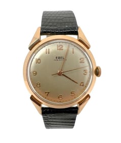 Vintage 18k Rose Gold EBEL Winding Watch 1950s Cal 1100 Ref 1057* EXLNT* RARE