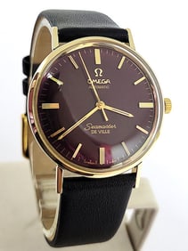 Vintage Mens 14k OMEGA SEAMASTER DeVILLE Automatic Watch Cal 550 KM6610 EXLNT