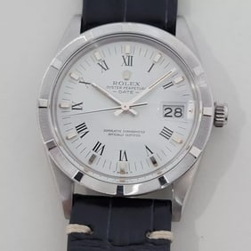 Mens Rolex Oyster Perpetual Date Ref 15010 35mm Automatic 1980s Swiss RA473B
