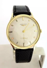 Vintage Solid 14k LONGINES Mens Winding Watch 457-332 Cal 370* EXLNT* SERVICED