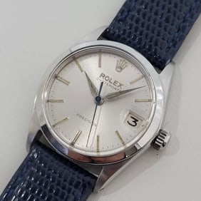 Midsize Rolex OysterDate Precision 6466 30mm 1960s Manual Wind Swiss RA417B