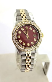 Ladies S/Steel & 14K ROLEX DATEJUST Automatic Watch Ref 6917 with Diamonds EXLNT