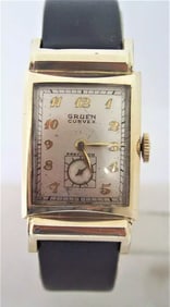 Vintage 10k GF GRUEN CURVEX Mens Winding Watch c.1940s Cal 370* EXLNT* SERVICED