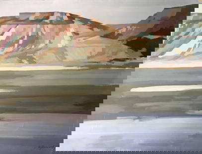 Gouache painting Mountain View Chernikov Vladimir Mikhailovich: №916 *** ABOUT THIS PAINTING *** * TITLE: "Mountain View" * ARTISTS: Chernikov Vladimir Mikhailovich * SIZE: 44x59 cm/'17.32x23.22 inches' * MEDIUM: gouache, paper * HAND PAINTED: Original paint
