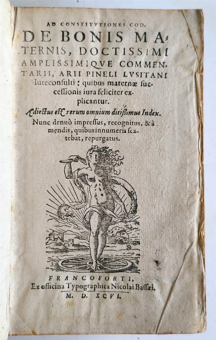 1596 LAW BOOK antique VELLUM BOUND 16th CENTURY (1 of 10)