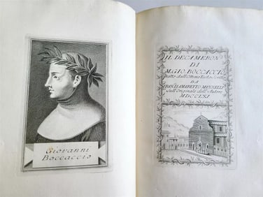 1761 BOCCACCIO IL DECAMERON antique in ITALIAN
