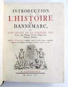 1755 HISTORY of DENMARK antique Mythology and Poetry of the Celts in FRENCH