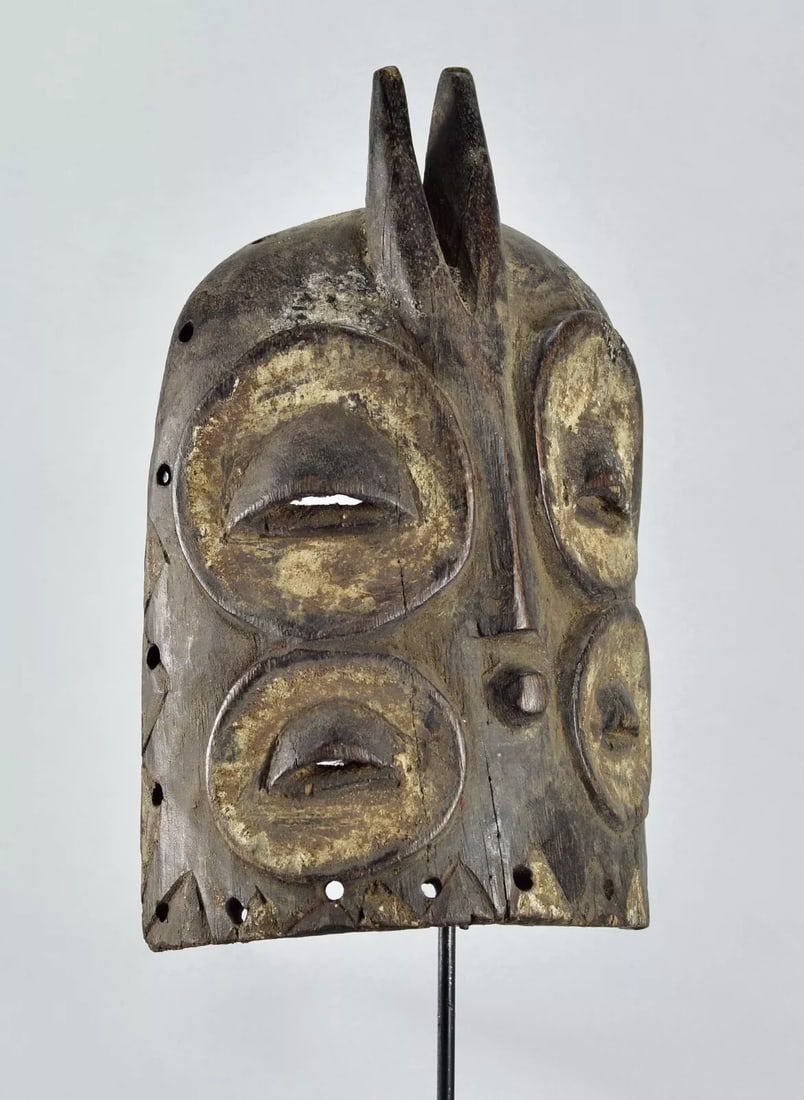 BEMBE zoomorphic initiation owl mask Congo Drc African Tribal Art MC1929 (1 of 12)