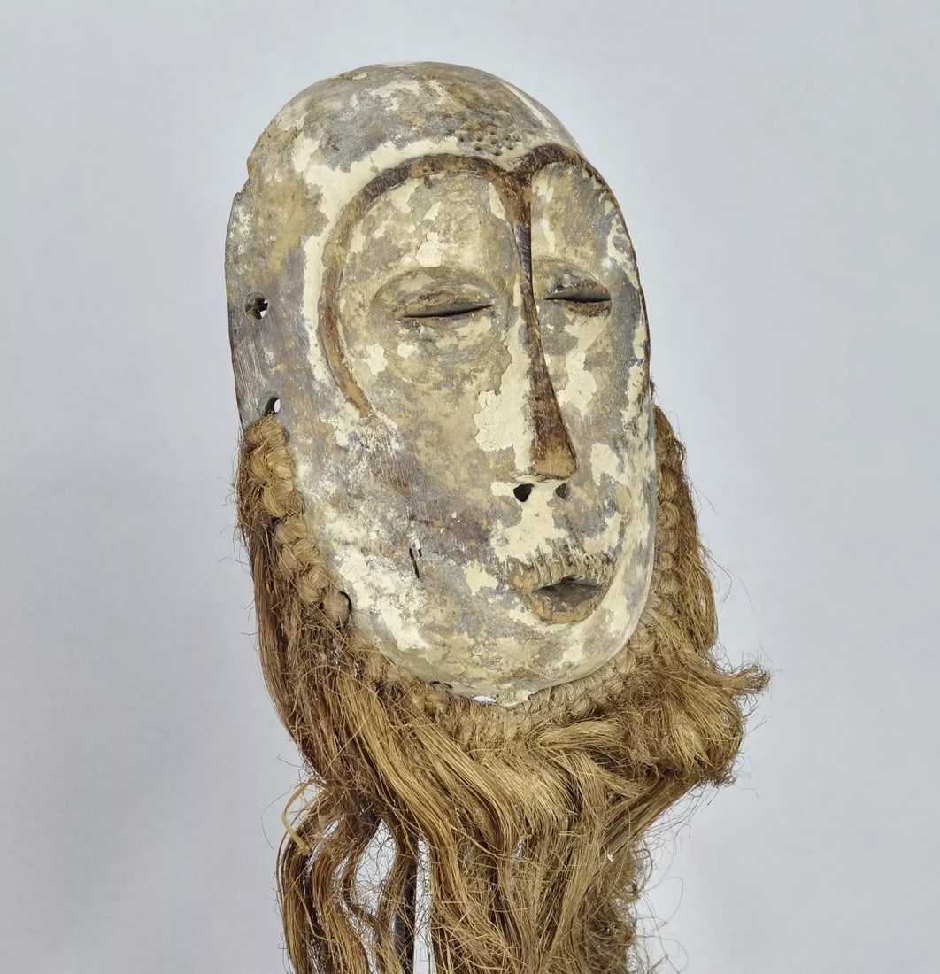 LEGA Wood idimu African Mask Bwami Cult Congo Zaire DRC Tribal Art 1693 (1 of 11)