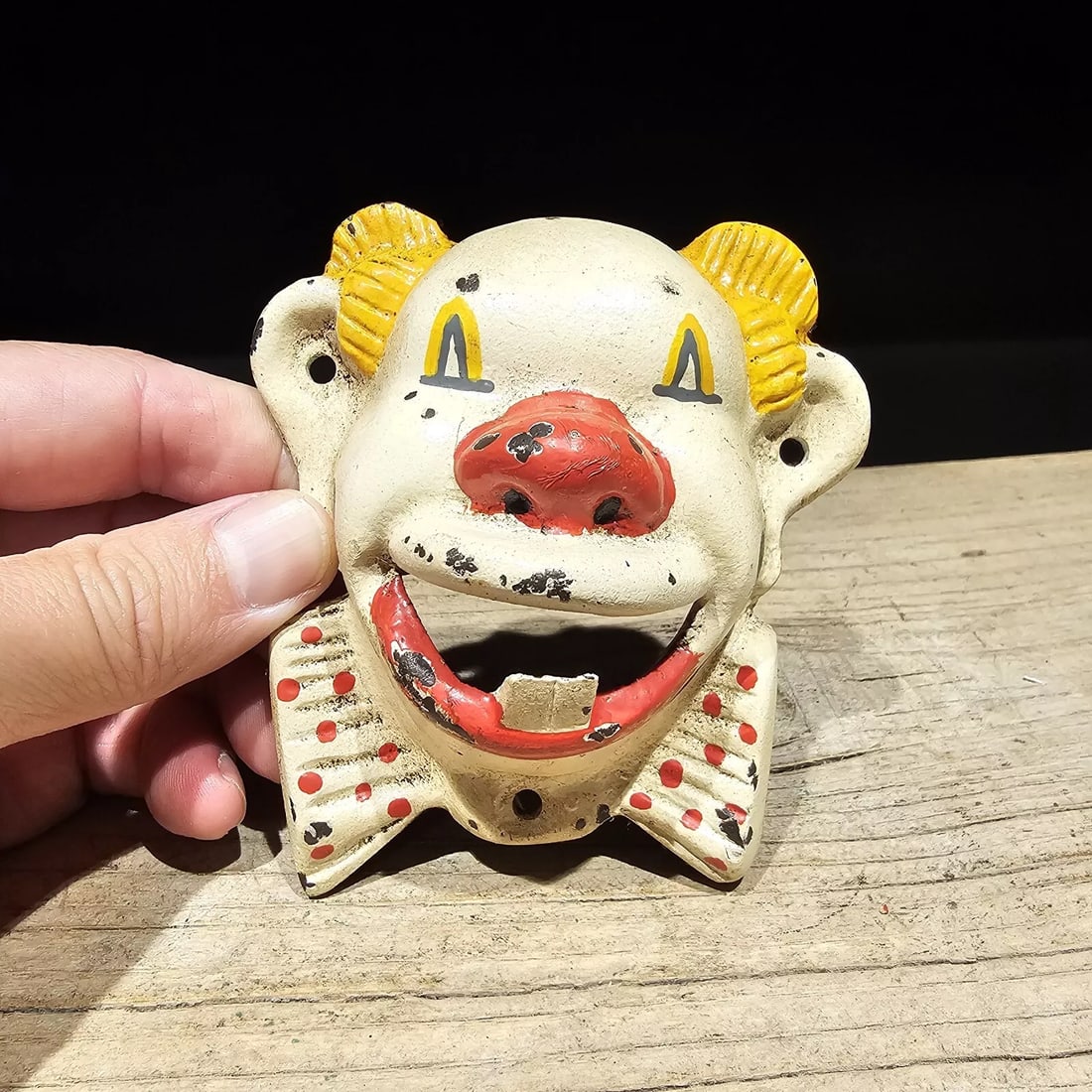 Cast Iron folk art Clown Wall mount Bottle Opener (1 of 12)