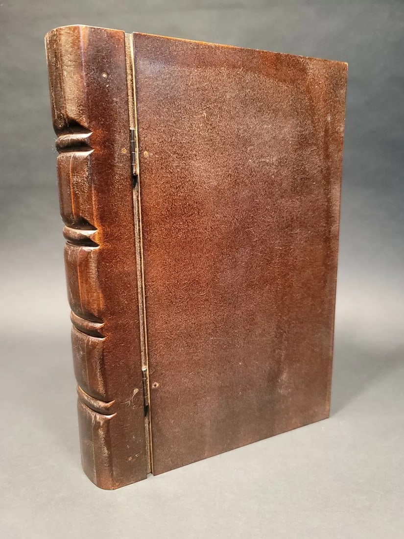 Wood Faux Book Secret Box Brown (1 of 12)