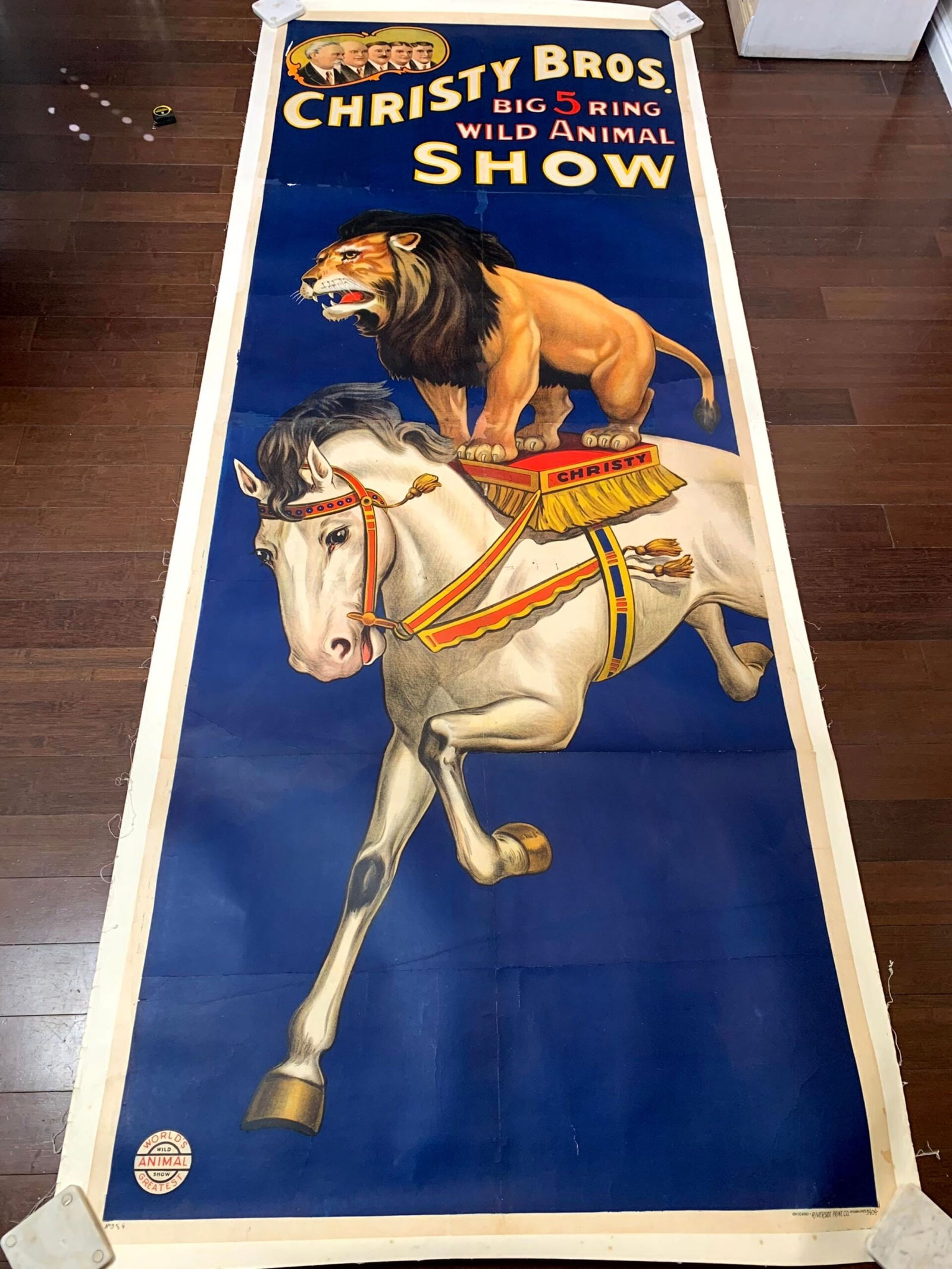 Christy Bros. Wild Animal Show (1925) 40.5"x106" US Circus Poster LB (1 of 7)