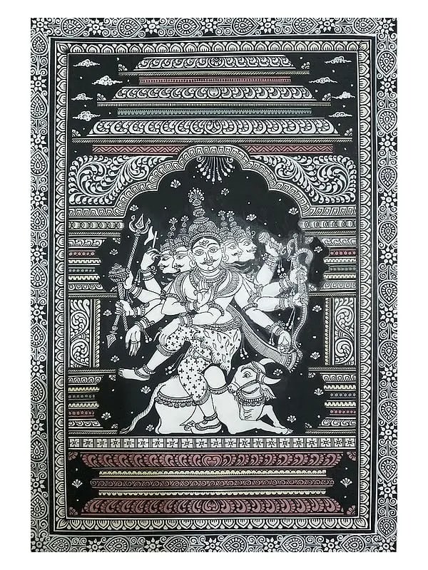 Panchamukhi Lord Shiva | Watercolor On Handmade Sheet | By Jayadev Moharana (1 of 4)