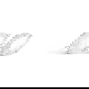 Round Diamond Stud Earrings 14K White Gold 4-Prong Martini, 4.41 CTW: Round Diamond Stud Earrings 14K White Gold 4-Prong Martini, 4.41 CTW These are beautiful earrings! Please let us know if you have any questions. Diamonds: 2 round brilliant cuts, 4.41 ctw, E-F, I2-I3