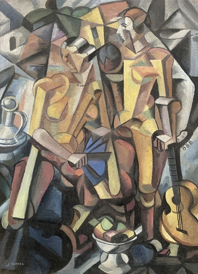 Abstract oil painting Musicians V. Konotopsky (1 of 9)