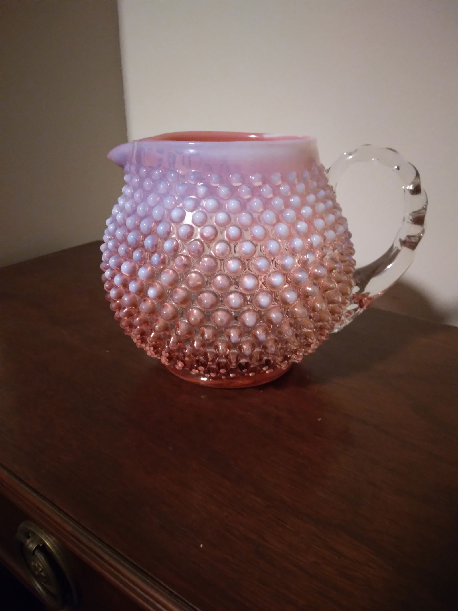 Fenton cranberry opalescent pitcher (1 of 5)