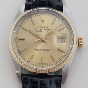 Mens Rolex Oyster Ref 16013 Datejust 36mm 18k SS Date Automatic 1980s RA488B (1 of 12)