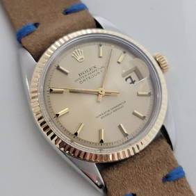 Mens Rolex Oyster Datejust 1601 36mm 18k Gold SS Automatic 1960s Vintage RA318 (1 of 12)