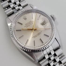 Mens Rolex Datejust Ref 16014 36mm 18k White Gold SS 1970s Automatic Swiss RA332 (1 of 12)
