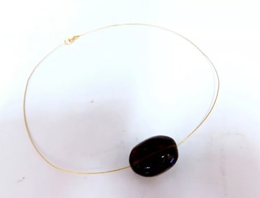 Arizona Topaz Necklace 14kt Solitaire