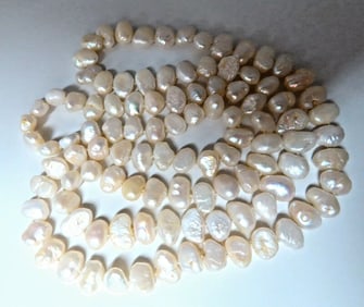 12mm Natural Freshwater Endless Necklace 36inch