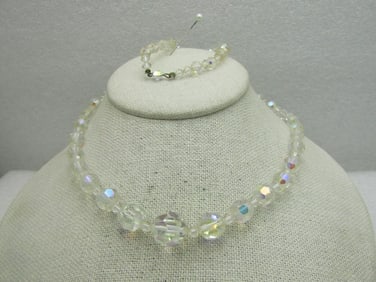 Vintage Aurora Borealis Crystal Beads for Repurpose, 5mm to 13mm