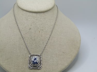 Vintage Delft Necklace, 15", Sarah Coventry, 1960's-1970's