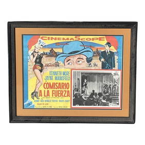 Mexican Movie Poster/Lobby Card, C. 1958, of Comisario a La Fuerza, or "The Sheriff of the Fractured (1 of 4)