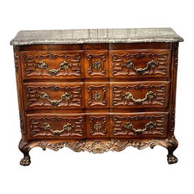 French Provincial Oak Commode (1 of 12)